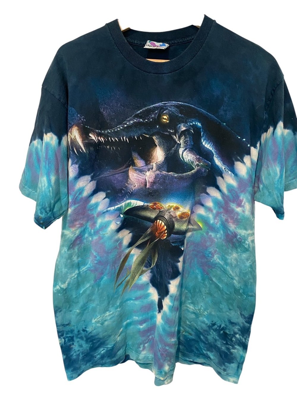 VTG 90’S LIGUID BLUE STAR WARS EPISODE NABOO ABSS T SHIRT MENS SZ LAGE